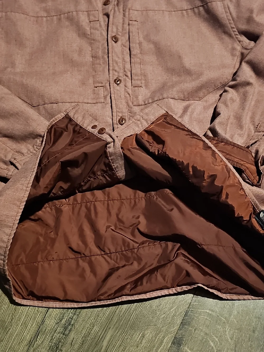 The North Face Jacket Lined Shirt Burgundy Xlarge Men Lightweight